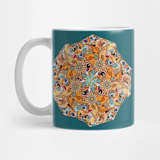 Floral abstract illustration truck art pattern Mug